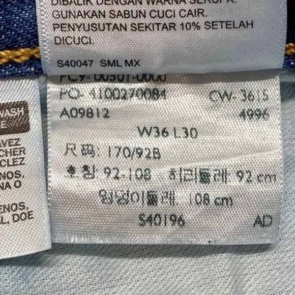 Vintage Levi’s 501XX Jeans Men's 36x30 Blue Straight Reg Dark Button Fly Denim - Picture 14 of 16